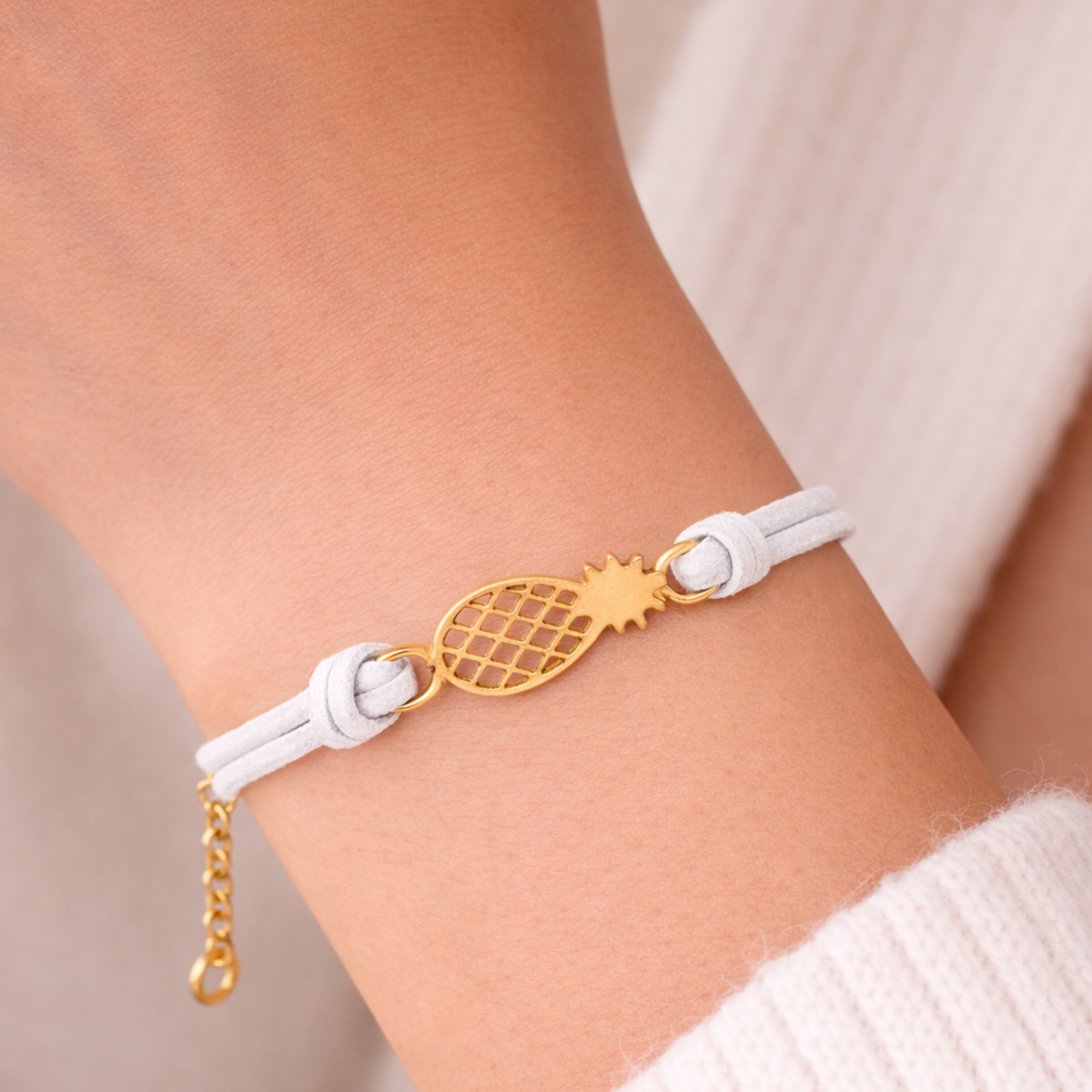 IVF Boss Pineapple Wishes Bracelet – Sold Separately - Adjustable Cord Bracelet for IVF, Fertility, Adoption & Family Journeys