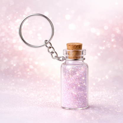 Baby Dust Keychain Gift with Card – Fertility Good Luck Charm for TTC, IVF, and Pregnancy Journey Support