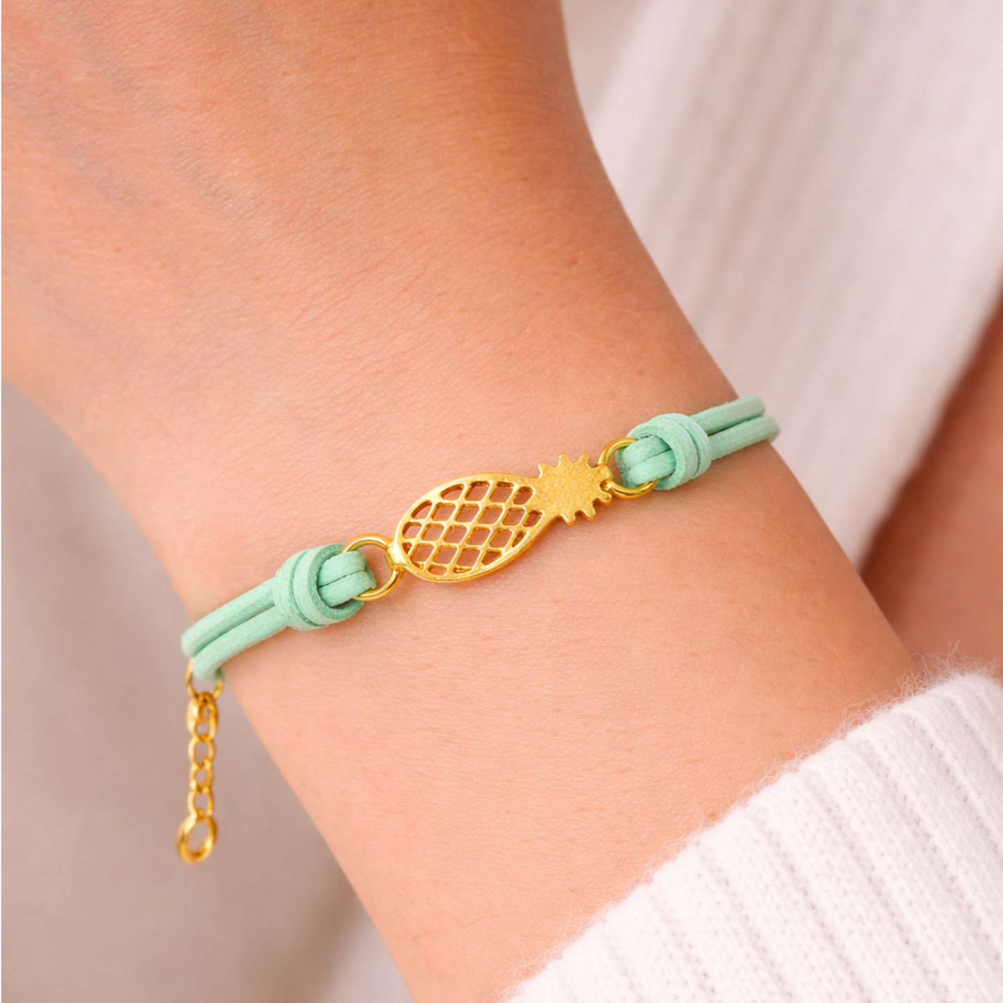 IVF Boss Pineapple Wishes Bracelet –  Sold Separately - Adjustable Cord Bracelet for IVF, Fertility, Adoption & Family Journeys