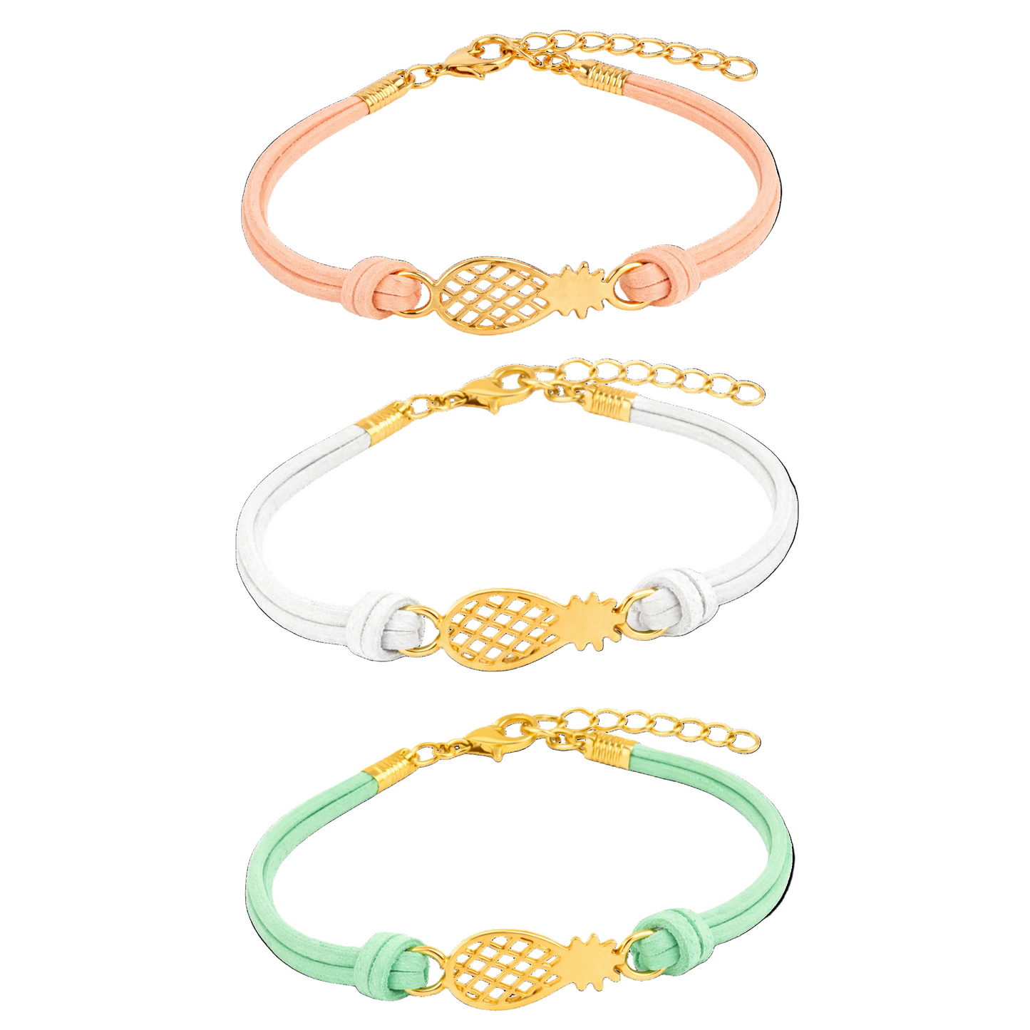 IVF Boss Pineapple Wishes Bracelet –  Sold Separately - Adjustable Cord Bracelet for IVF, Fertility, Adoption & Family Journeys