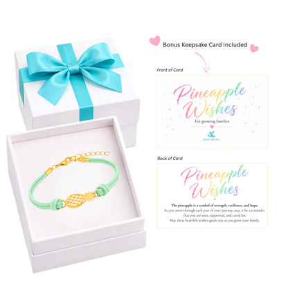 IVF Boss Pineapple Wishes Bracelet –  Sold Separately - Adjustable Cord Bracelet for IVF, Fertility, Adoption & Family Journeys