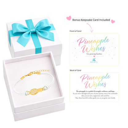 IVF Boss Pineapple Wishes Bracelet –  Sold Separately - Adjustable Cord Bracelet for IVF, Fertility, Adoption & Family Journeys