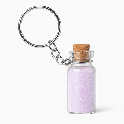 Baby Dust Keychain Gift with Card – Fertility Good Luck Charm for TTC, IVF, and Pregnancy Journey Support