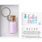 Baby Dust Keychain with Gift Card – Fertility Good Luck Charm for TTC, IVF, and Pregnancy Journey Support
