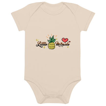 Little Miracle Organic Cotton Baby Bodysuit – IVF Baby Gift, Rainbow Baby Outfit, Pregnancy Announcement Onesie