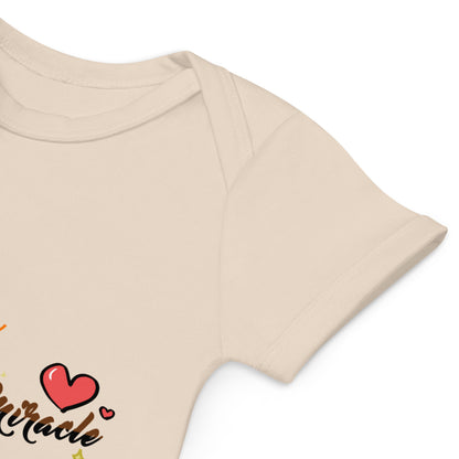 Little Miracle Organic Cotton Baby Bodysuit – IVF Baby Gift, Rainbow Baby Outfit, Pregnancy Announcement Onesie