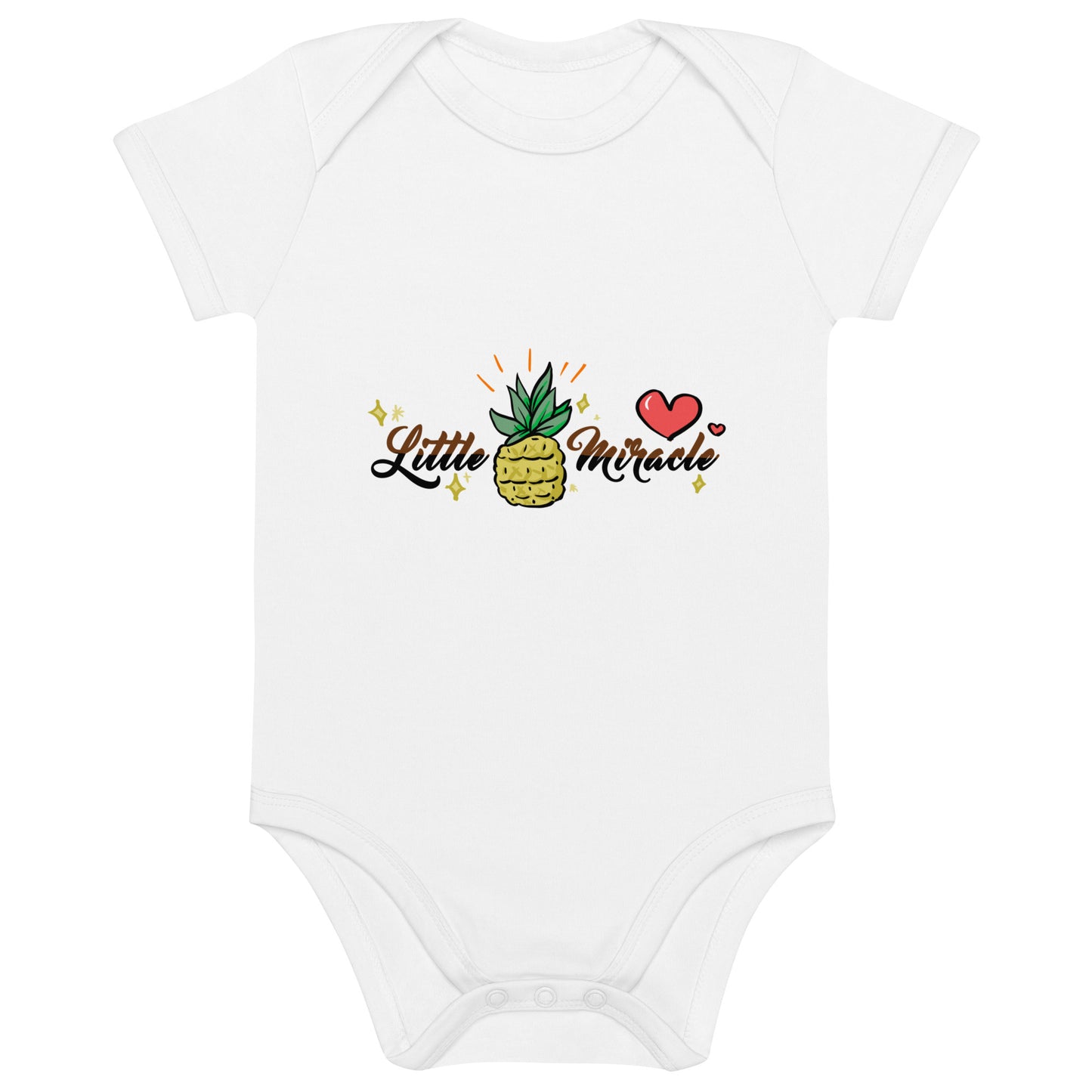 Little Miracle Organic Cotton Baby Bodysuit – IVF Baby Gift, Rainbow Baby Outfit, Pregnancy Announcement Onesie