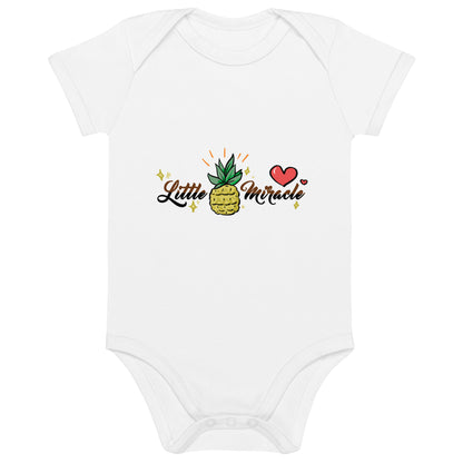 Little Miracle Organic Cotton Baby Bodysuit – IVF Baby Gift, Rainbow Baby Outfit, Pregnancy Announcement Onesie