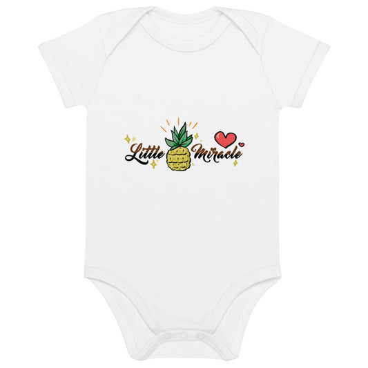 Little Miracle Organic Cotton Baby Bodysuit – IVF Baby Gift, Rainbow Baby Outfit, Pregnancy Announcement Onesie