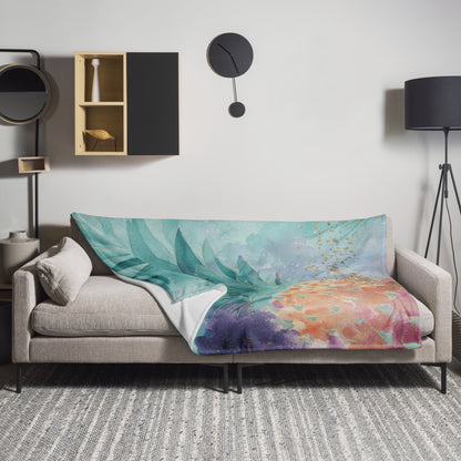 IVF Boss Pineapple Waves Throw Blanket: Soft Watercolor Pineapple Cozy Blanket for IVF, Fertility, Adoption and Family Journeys