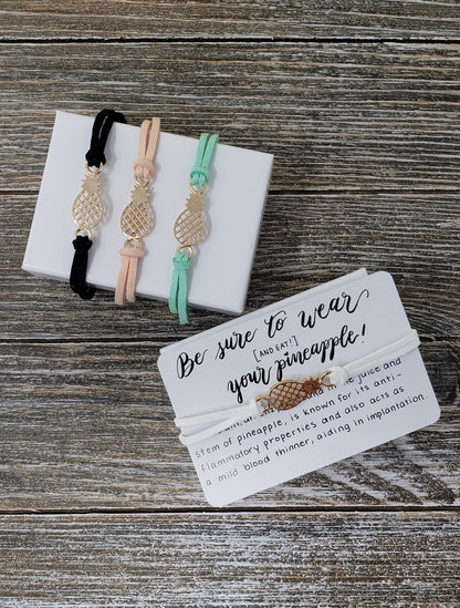 Multi-colored Pineapple Bracelet charm for infertility