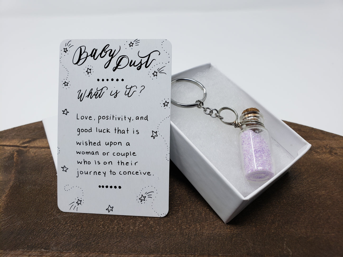 Baby Dust Keychain Fertility Gift for Loved Ones